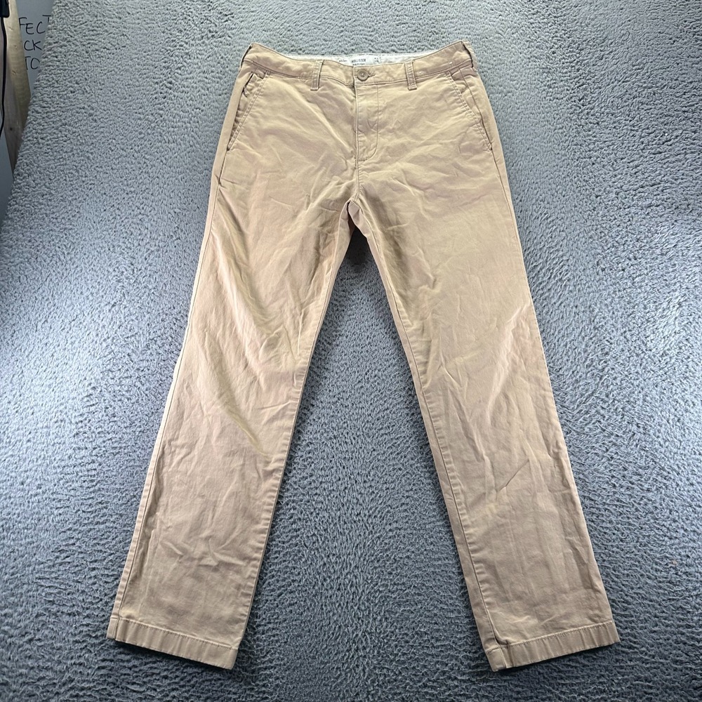 Hollister Pants Mens‎ 31x30 Brown Cotton Chino Straight Preppy Career Stretch